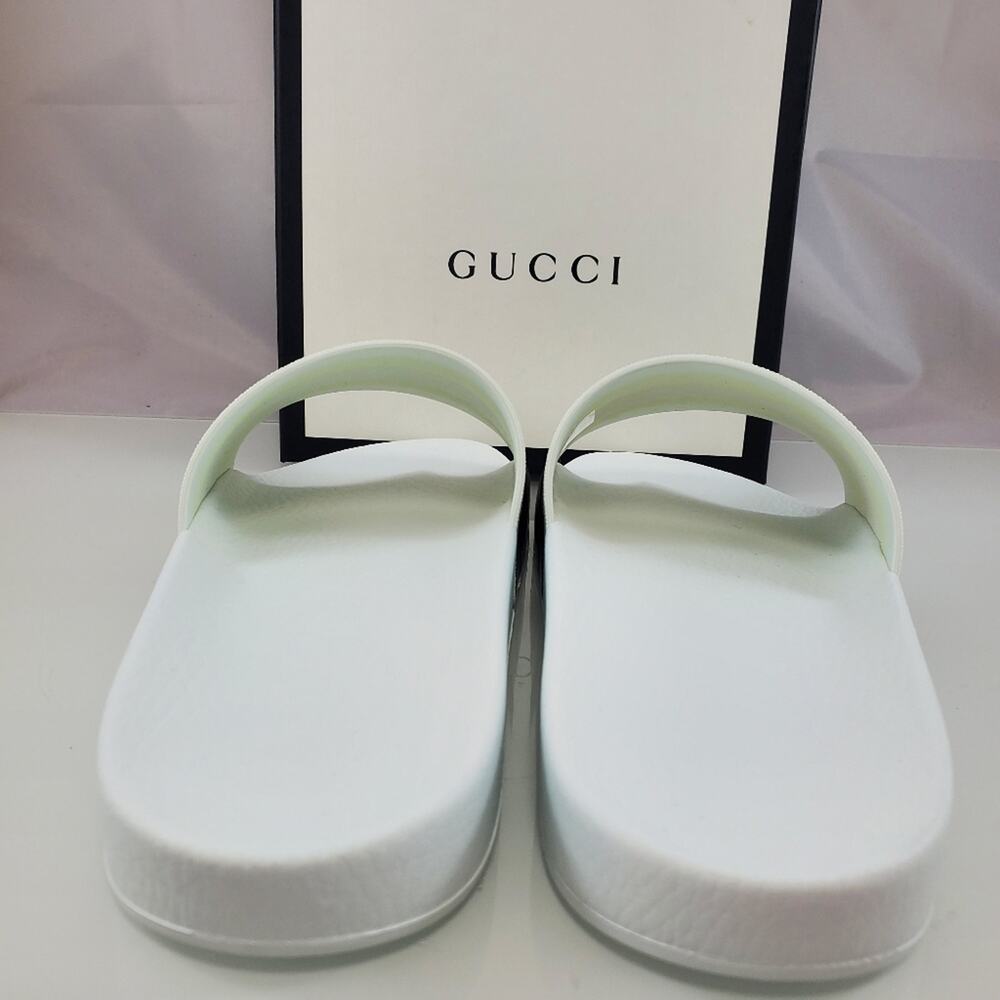 NWT$400 GUCCI Signature Pursuit 72 Stripe Slip-on Slide Sandals Sz 10G (10.5-11) - Picture 15 of 16